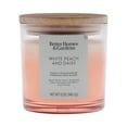 Better Homes & Gardens Scented Candle 12 oz White Peach and Daisy 2-Wick Ombre Glass Jar for Home Fragrance