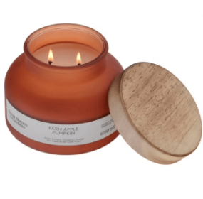 Better Homes & Gardens Farm Apple Pumpkin Scented 2-Wick 18oz (510.3 g) Frosted Jar Candle