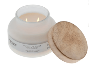 Better Homes & Gardens Salted Coconut Mahogany Scented 2-Wick 18oz (510.3 g) Frosted Jar Candle