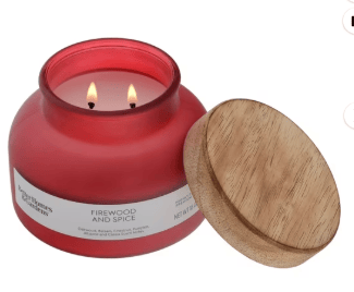 Better Homes & Gardens Firewood and Spice Scented 2-Wick 18oz (510.3 g) Frosted Jar Candle
