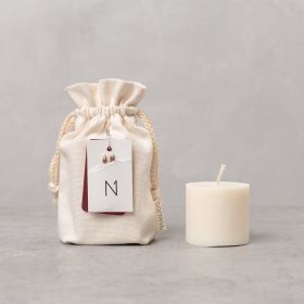 Cylinder shape rapeseed wax pillar candle (size: large)